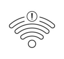 sin icono de conexión wifi, sin icono inalámbrico wifi vector