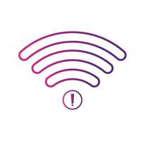 no Wifi wireless icon vector. no wi-fi connection icon.  No wireless connections vector