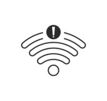 no wi-fi connection icon, no Wifi wireless icon vector
