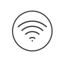 Wifi signal icon sign vector black color