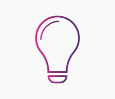 Bulb icon sign vector illustration gradient color