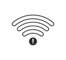 no Wifi wireless icon vector. no wi-fi connection icon.  No wireless connections vector