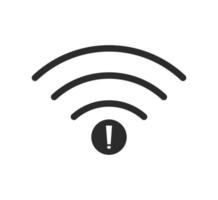 no Wifi wireless icon vector. no wi-fi connection icon.  No wireless connections vector