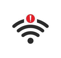 sin icono de conexión wifi, sin icono inalámbrico wifi vector