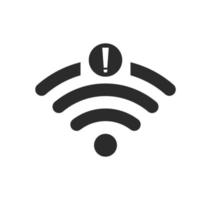 sin icono de conexión wifi, sin icono inalámbrico wifi vector