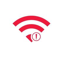 sin conexiones inalámbricas, sin vector de signo de icono wifi