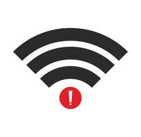 no Wifi wireless icon vector. no wi-fi connection icon.  No wireless connections vector