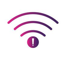 no Wifi wireless icon vector. no wi-fi connection icon.  No wireless connections vector
