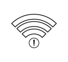 no Wifi wireless icon vector. no wi-fi connection icon.  No wireless connections vector