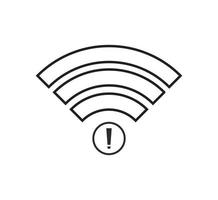 no Wifi wireless icon vector. no wi-fi connection icon.  No wireless connections vector