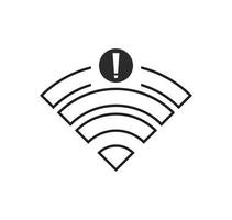 no wi-fi connection icon, no Wifi wireless icon vector