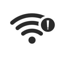 No wireless connections, no wifi icon sign vector black color