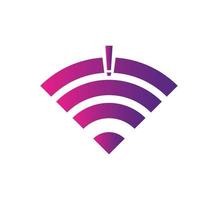 sin conexiones inalámbricas, sin vector de signo de icono wifi