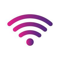 Wifi wireless signal icon sign vector gradient color