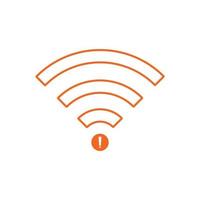 no Wifi wireless icon vector. no wi-fi connection icon.  No wireless connections vector