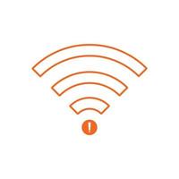 no Wifi wireless icon vector. no wi-fi connection icon.  No wireless connections vector