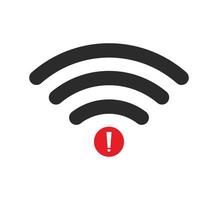 no Wifi wireless icon vector. no wi-fi connection icon.  No wireless connections vector