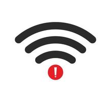 no Wifi wireless icon vector. no wi-fi connection icon.  No wireless connections vector