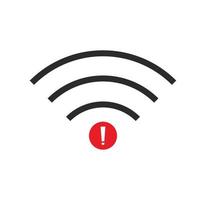 no Wifi wireless icon vector. no wi-fi connection icon.  No wireless connections vector