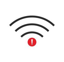 no Wifi wireless icon vector. no wi-fi connection icon.  No wireless connections vector