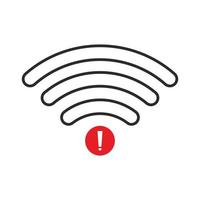 no Wifi wireless icon vector. no wi-fi connection icon.  No wireless connections vector