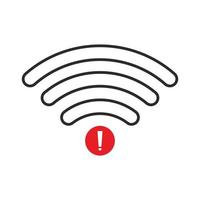 no Wifi wireless icon vector. no wi-fi connection icon.  No wireless connections vector