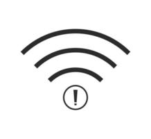 no Wifi wireless icon vector. no wi-fi connection icon.  No wireless connections vector
