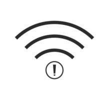 no Wifi wireless icon vector. no wi-fi connection icon.  No wireless connections vector