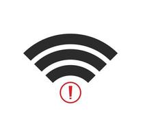 no Wifi wireless icon vector. no wi-fi connection icon.  No wireless connections vector