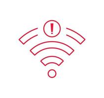 no wi-fi connection icon, no Wifi wireless icon vector