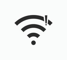 No wireless connections, no wifi icon sign vector