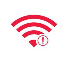 sin conexiones inalámbricas, sin vector de signo de icono wifi