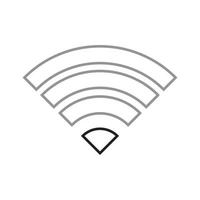 Wifi signal icon sign vector black color