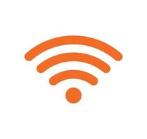 Wireless or wifi network sign symbol icon orange color