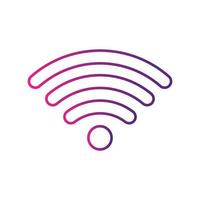 wifi señal inalámbrica icono signo vector degradado color