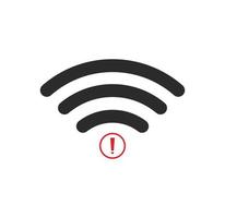 no Wifi wireless icon vector. no wi-fi connection icon.  No wireless connections vector