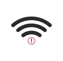 no Wifi wireless icon vector. no wi-fi connection icon.  No wireless connections vector