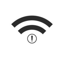 no Wifi wireless icon vector. no wi-fi connection icon.  No wireless connections vector
