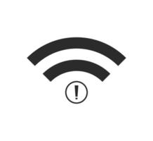 no Wifi wireless icon vector. no wi-fi connection icon.  No wireless connections vector