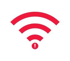 no Wifi wireless icon vector. no wi-fi connection icon.  No wireless connections vector
