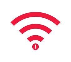 no Wifi wireless icon vector. no wi-fi connection icon.  No wireless connections vector