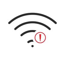 No wireless connections, no wifi icon sign vector