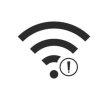 sin conexiones inalámbricas, sin vector de signo de icono wifi