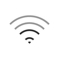 Wifi signal icon sign vector black color