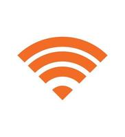 icono de símbolo de señal de red inalámbrica o wifi color naranja vector