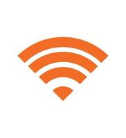 icono de símbolo de señal de red inalámbrica o wifi color naranja vector