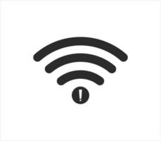 no hay vector de icono inalámbrico wifi. sin icono de conexión wi-fi. sin conexiones inalámbricas