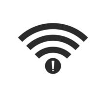 no Wifi wireless icon vector. no wi-fi connection icon.  No wireless connections vector
