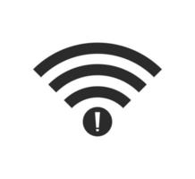 no Wifi wireless icon vector. no wi-fi connection icon.  No wireless connections vector