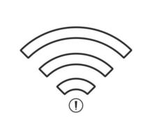 no hay vector de icono inalámbrico wifi. sin icono de conexión wi-fi. sin conexiones inalámbricas